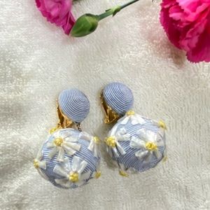 Rebecca De Ravenel Floral Drop Earrings
